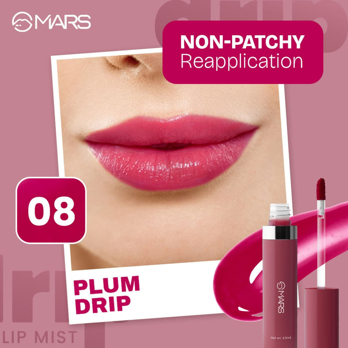 MARS Cosmetics Drip Lip Mist - 08 Plum Drip | Grocsy