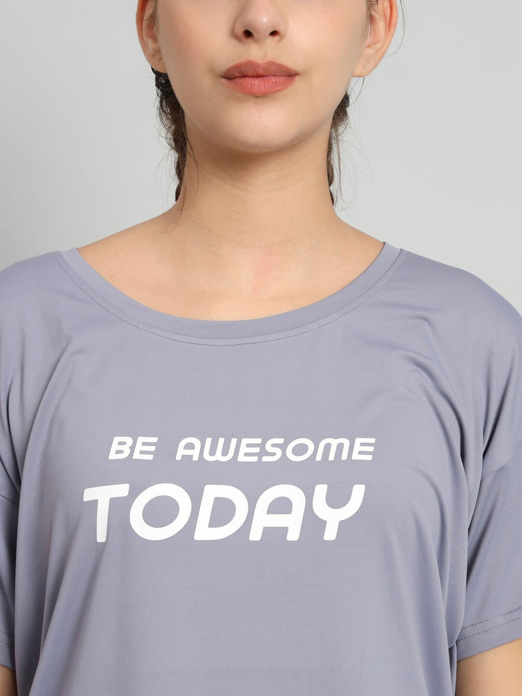 MKH Typography Printed Relaxed Fit Dri-Fit T-shirt | Grocsy