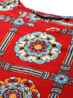 Sangria Women Ethnic Motifs Printed Kurta with Trousers | Grocsy