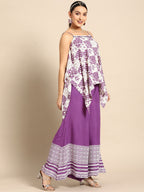 Sangria Women Bandhani Printed Pure Cotton Kurti with Palazzos | Grocsy