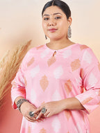 Sztori Ethnic Motifs Printed Keyhole Neck Straight Kurta With Trouser | Grocsy