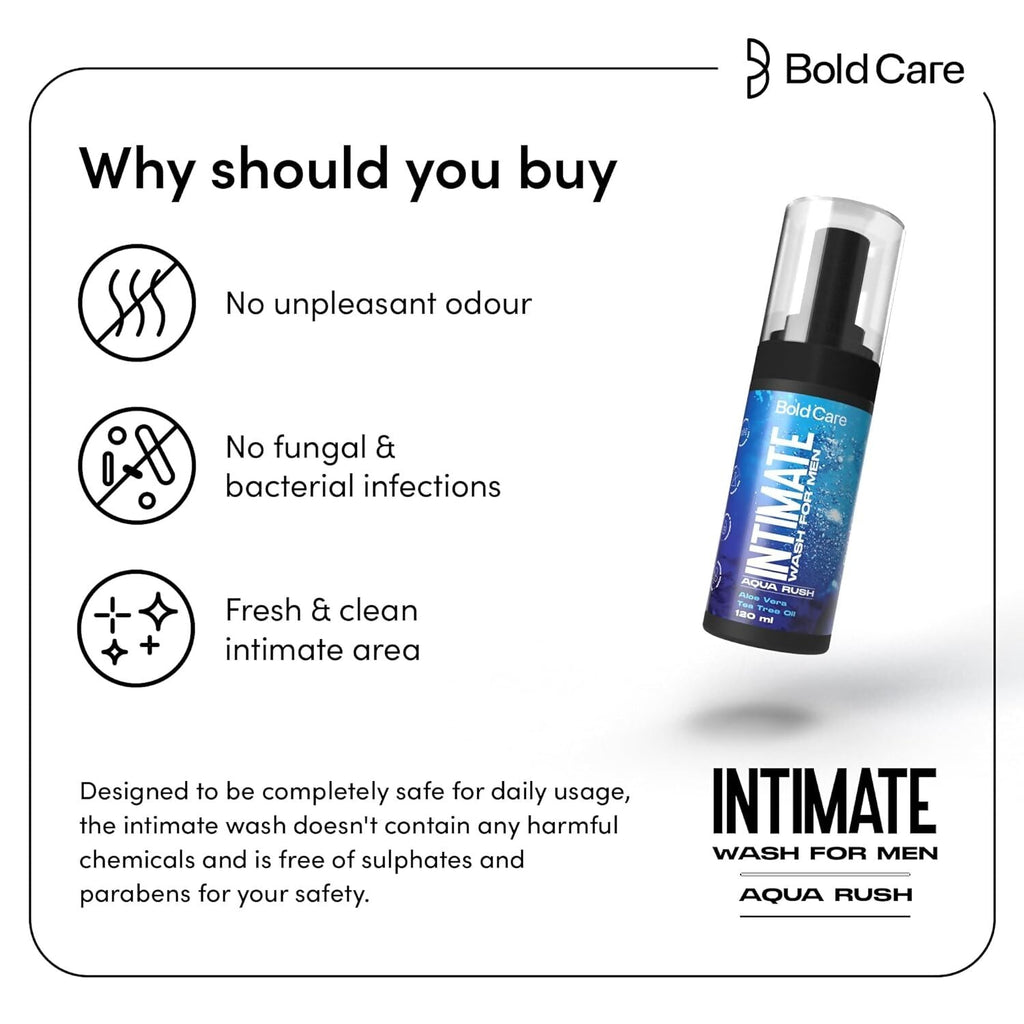 Bold Care Aqua Rush Intimate Wash for Men | Grocsy