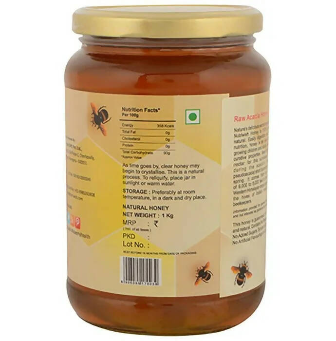 Nutriwish 100% Pure Organic Honey Raw Acacia | Grocsy