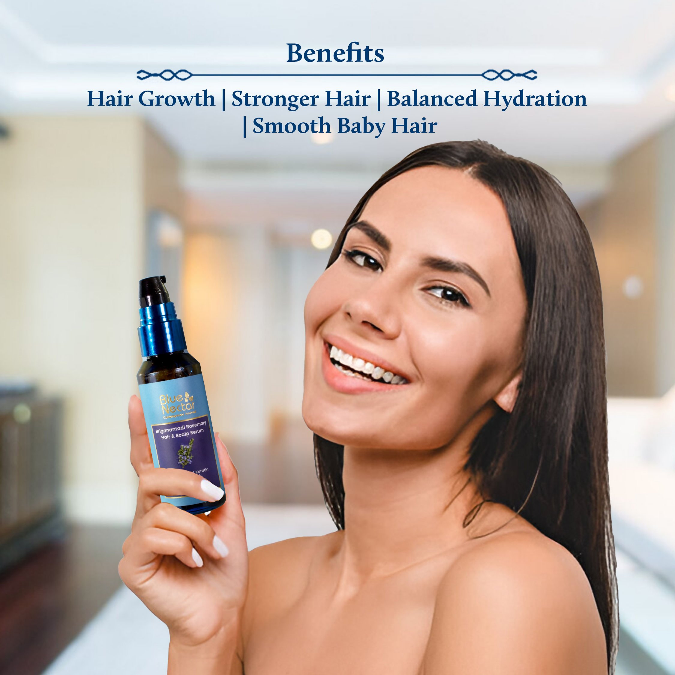 Blue Nectar Rosemary Hair & Scalp Serum | Grocsy