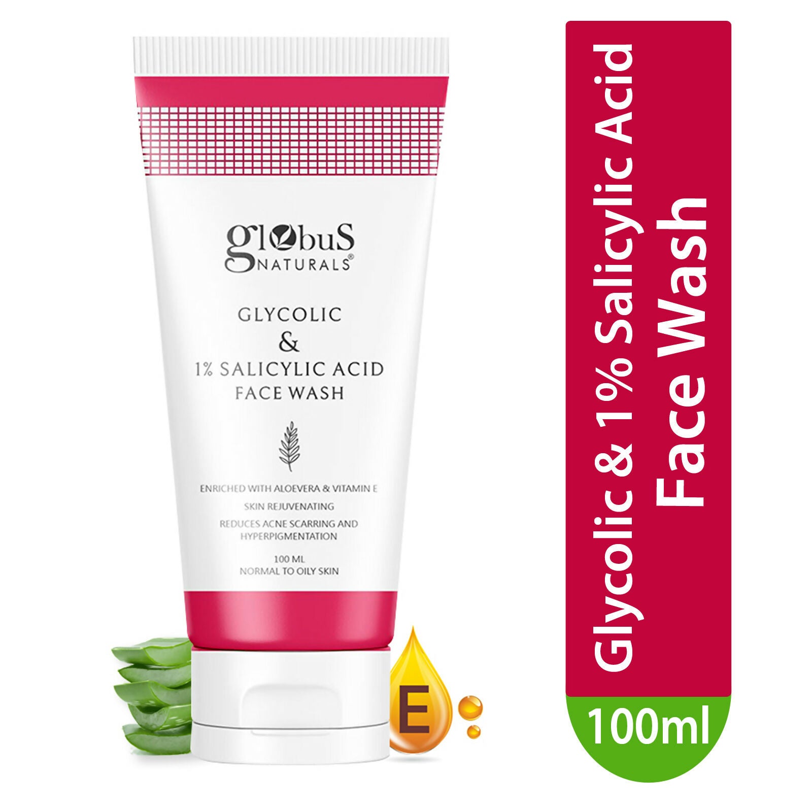 Globus Naturals Glycolic & 1% Salicylic Acid Face wash | Grocsy