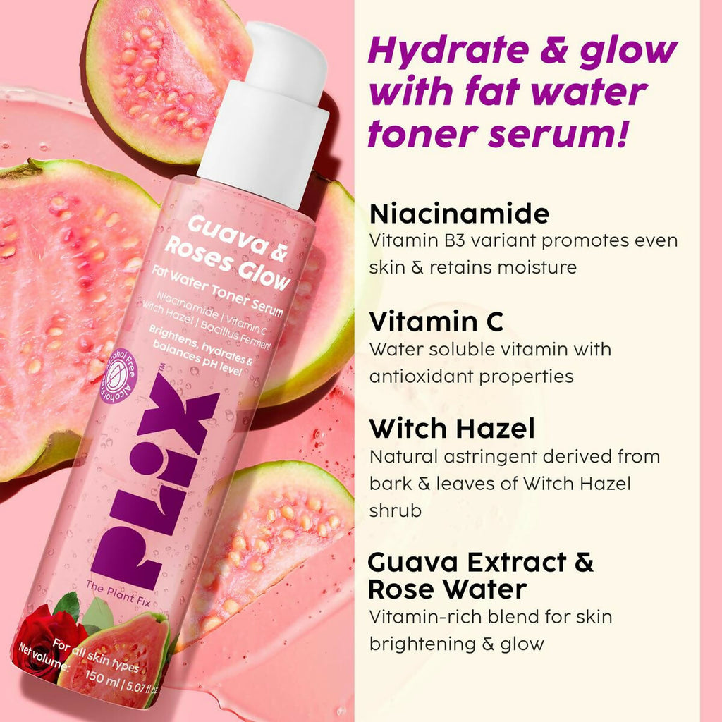 PLIX The Plant Fix Glow bright with Vitamin C Cleanser & 2-in-1 Toner Serum | Grocsy