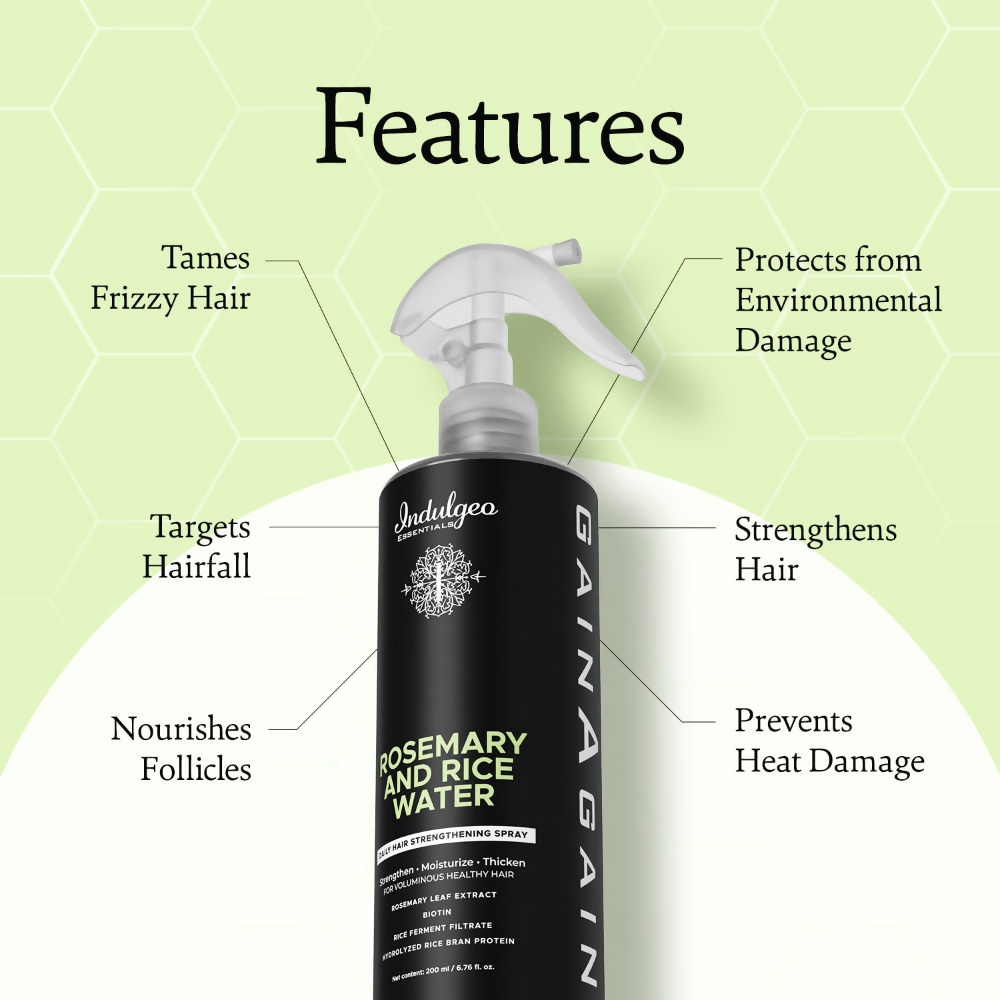 Indulgeo Essentials Rosemary And Rice Water Hair Growth Spray | Grocsy