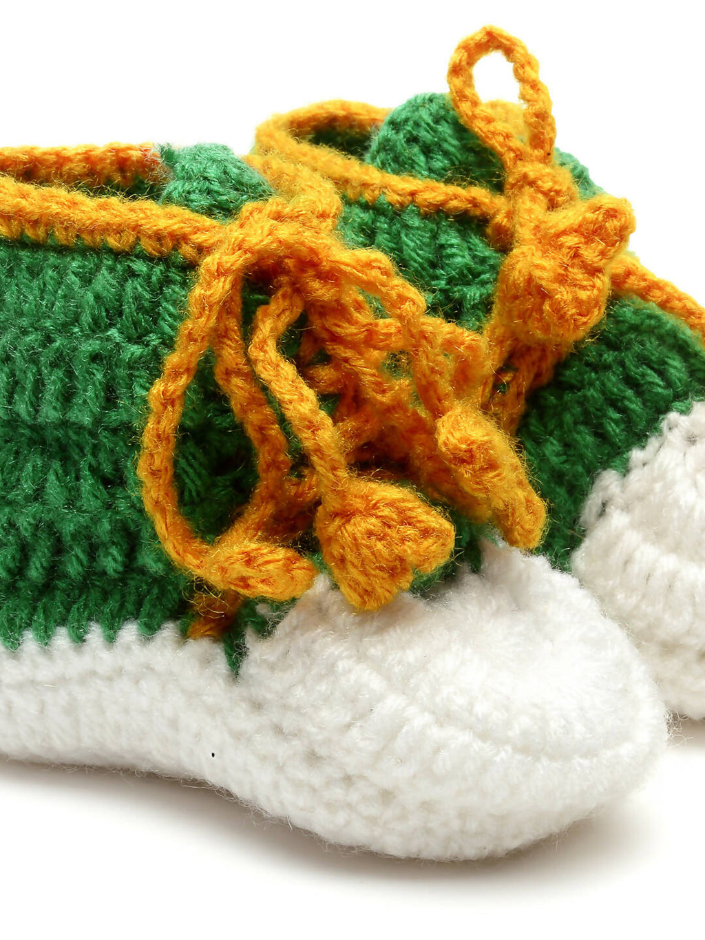 Chutput Kids Woollen Hand Knitted Cassual Detailed Booties - Green | Grocsy
