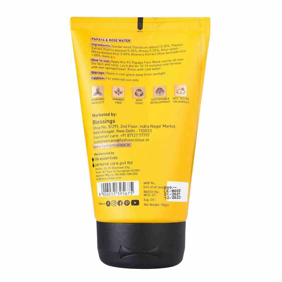Fashion Colour Papaya Face Mask | Grocsy