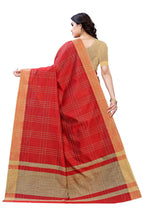 Vamika Red Cotton Silk Weaving Saree (Anaya Red) | Grocsy