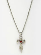NVR Men's Silver-Plated Stainless Steel Pendant with Chain | Grocsy
