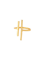 NVR Women's Western Gold-Polished Ajustable Finger Ring | Grocsy
