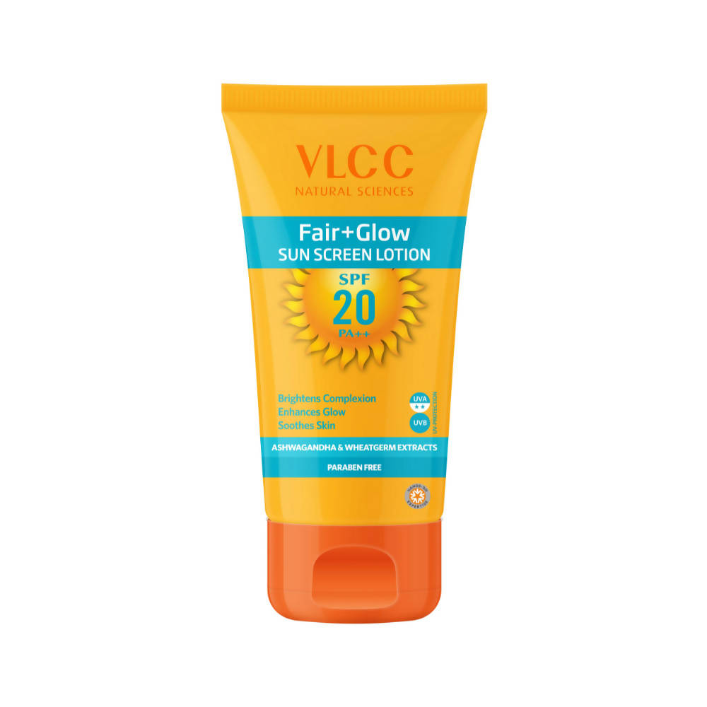 VLCC Fair+Glow Sun Screen Lotion SPF 20 PA++ | Grocsy