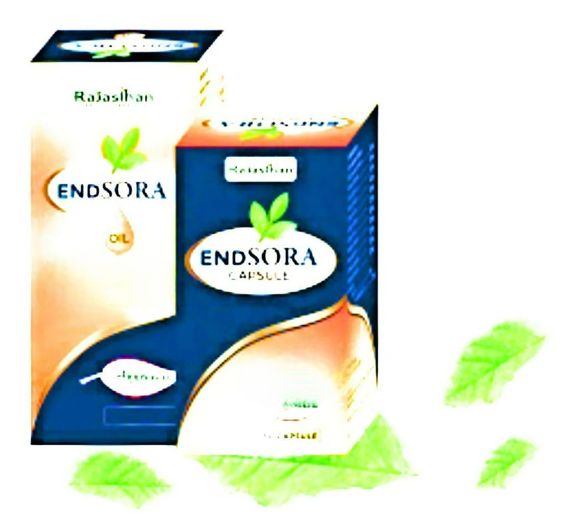 Rajasthan Herbals International Ayurvedic Endsora Capsules & Endsora Oil Combo | Grocsy