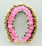 Baby Pink & Gold Gajra | Grocsy