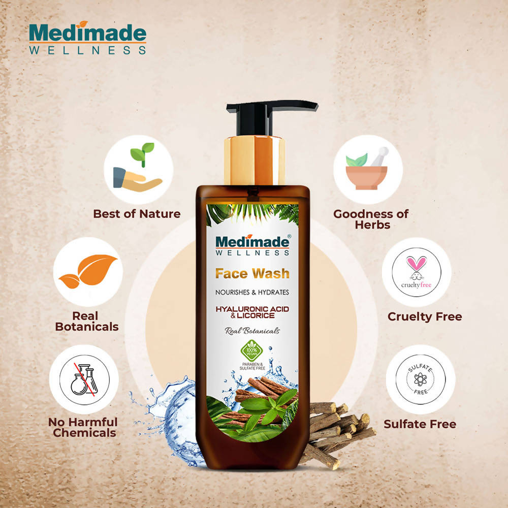 Medimade Wellness Hyaluronic Acid & Licorice Face Wash | Grocsy