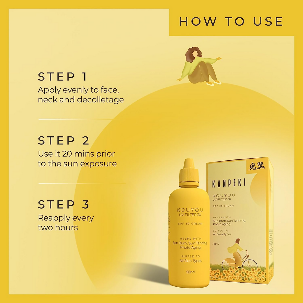 Kanpeki Kouyou UVF Filter Sunscreen SPF 30 | Grocsy