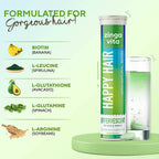 Zingavita Happy Hair Biotin Effervescent Tablets (Green Apple Flavor) Sugar Free | Grocsy