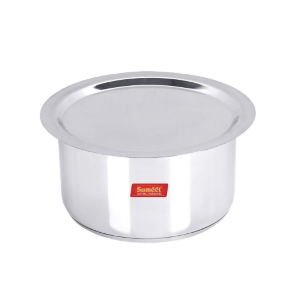 Sumeet Big Size Stainless Steel Induction Bottom Gas Stove Friendly Container | Grocsy