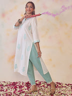 Indo Era Women Ethnic Motifs Embroidered Sequinned Floral Kurta | Grocsy