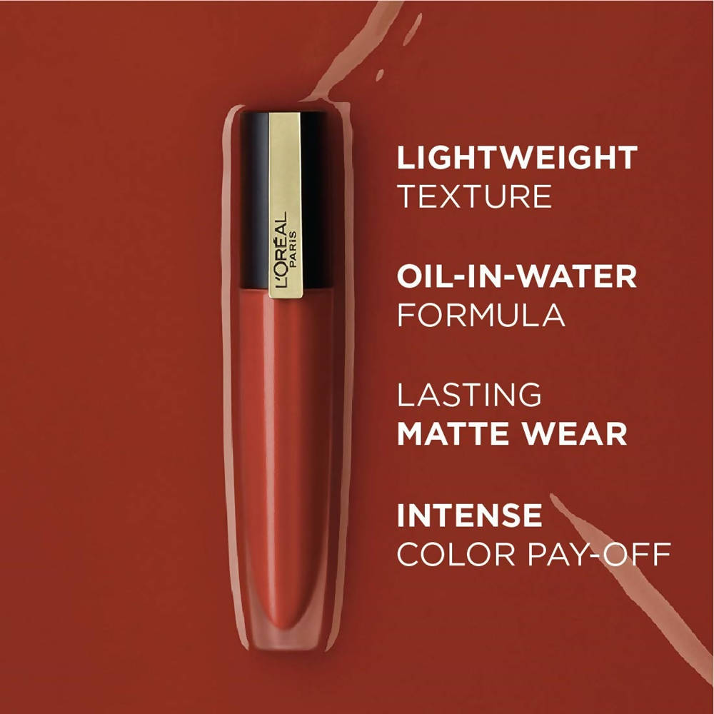L'Oreal Paris Rouge Signature Matte Liquid Lipstick - 129 Lead | Grocsy