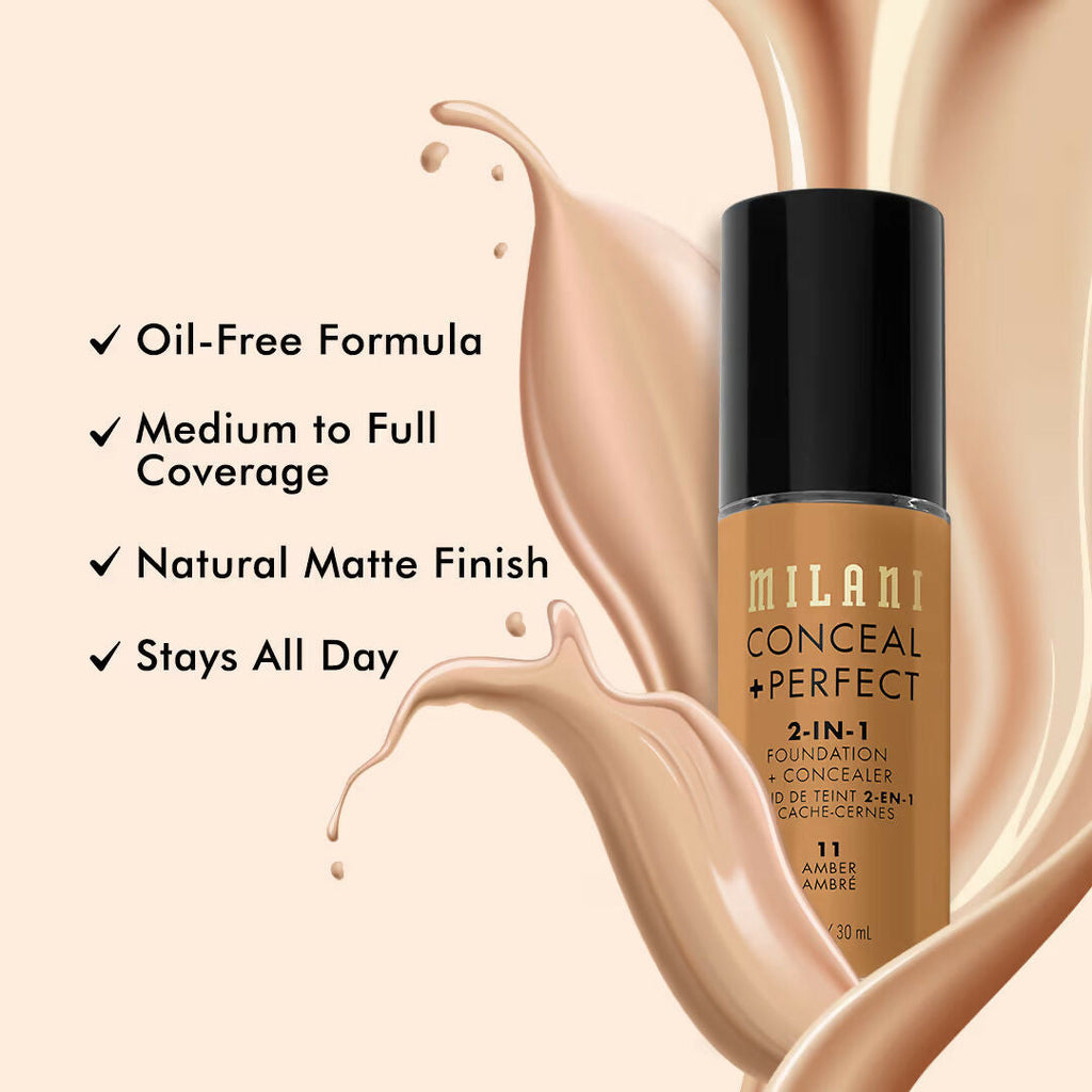 Milani Conceal + Perfect 2-In-1 Foundation + Concealer - Amber | Grocsy