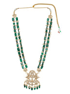 Gold-Toned Green Brass Gold-Polished Necklace - Ruby Raang | Grocsy