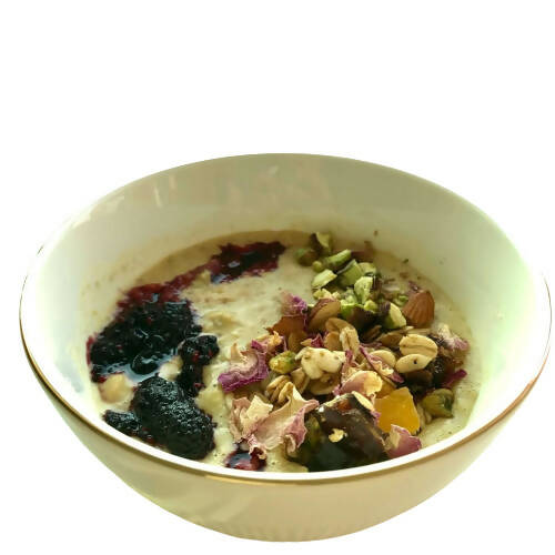 Thenibblebox Rose & Pistachio Almond flour Superfood Porridge Instant Breakfast Mix | Grocsy