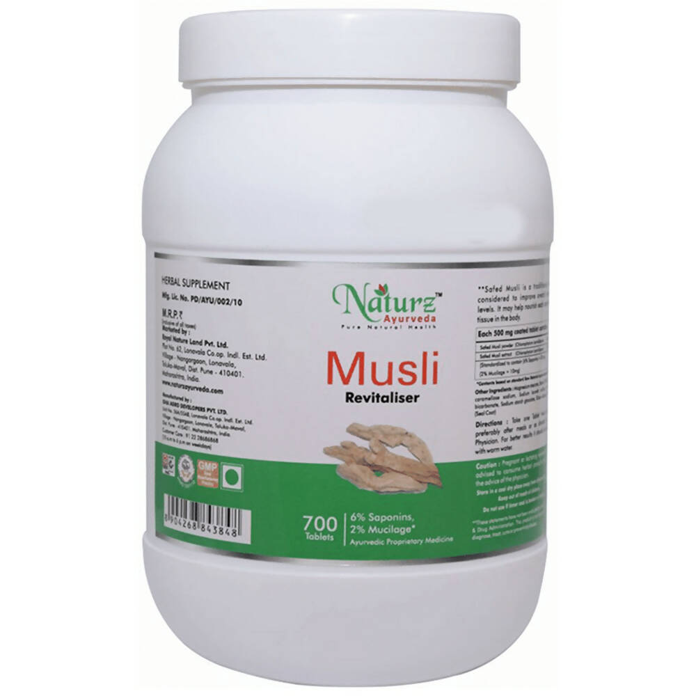 Naturz Ayurveda Musli Revitaliser Tablets | Grocsy