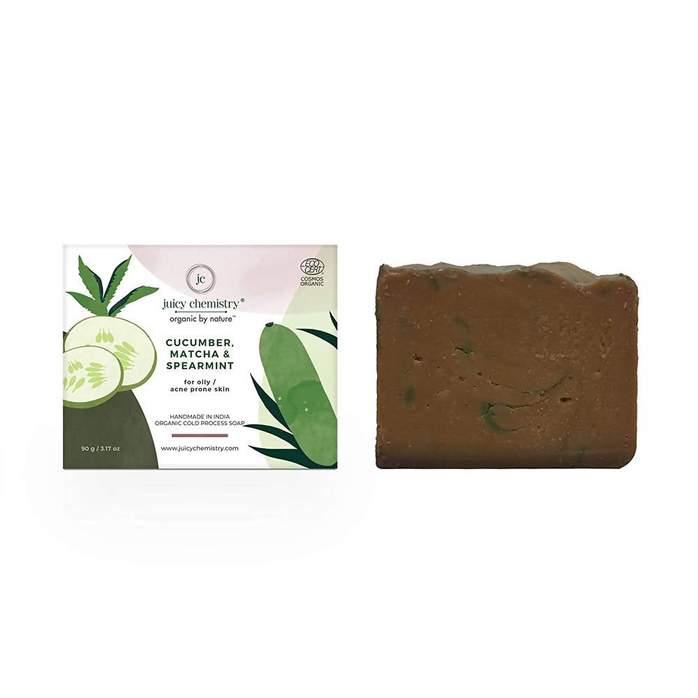 Juicy Chemistry Cucumber, Matcha & Spearmint Soap For Oily & Acne Prone Skin | Grocsy