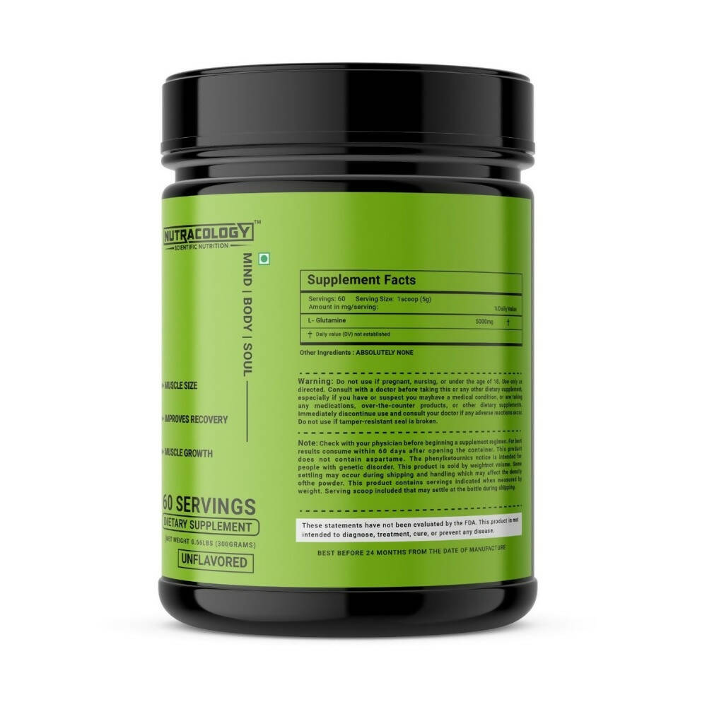 Nutracology Gluta X3 Micronized Glutamine For Muscle Recovery & Strength | Grocsy