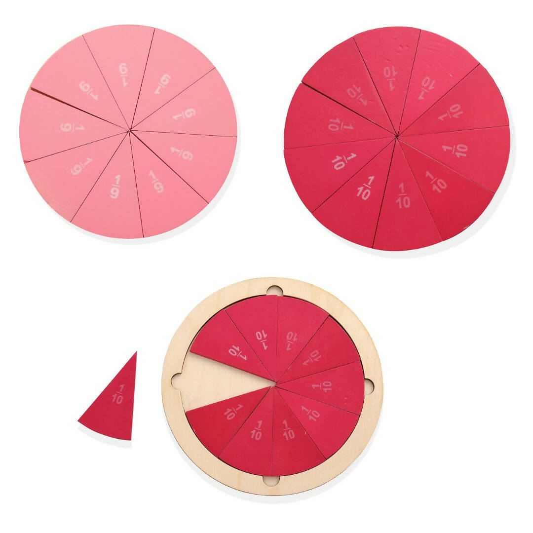 Nesta Toys Fraction Puzzle - Montessori Puzzle (57 Pcs) | Grocsy