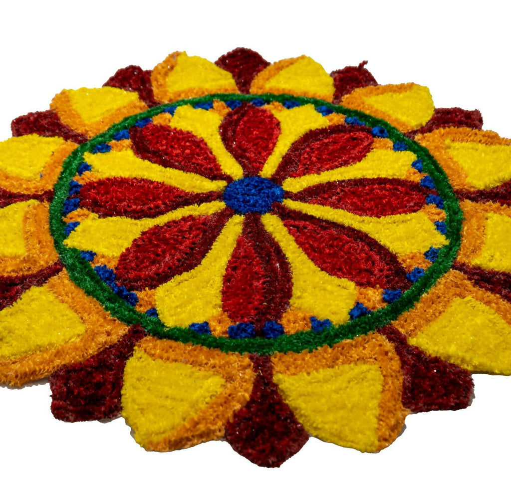 Kundan HandiKrafts Flower Mat Design 1 | Grocsy