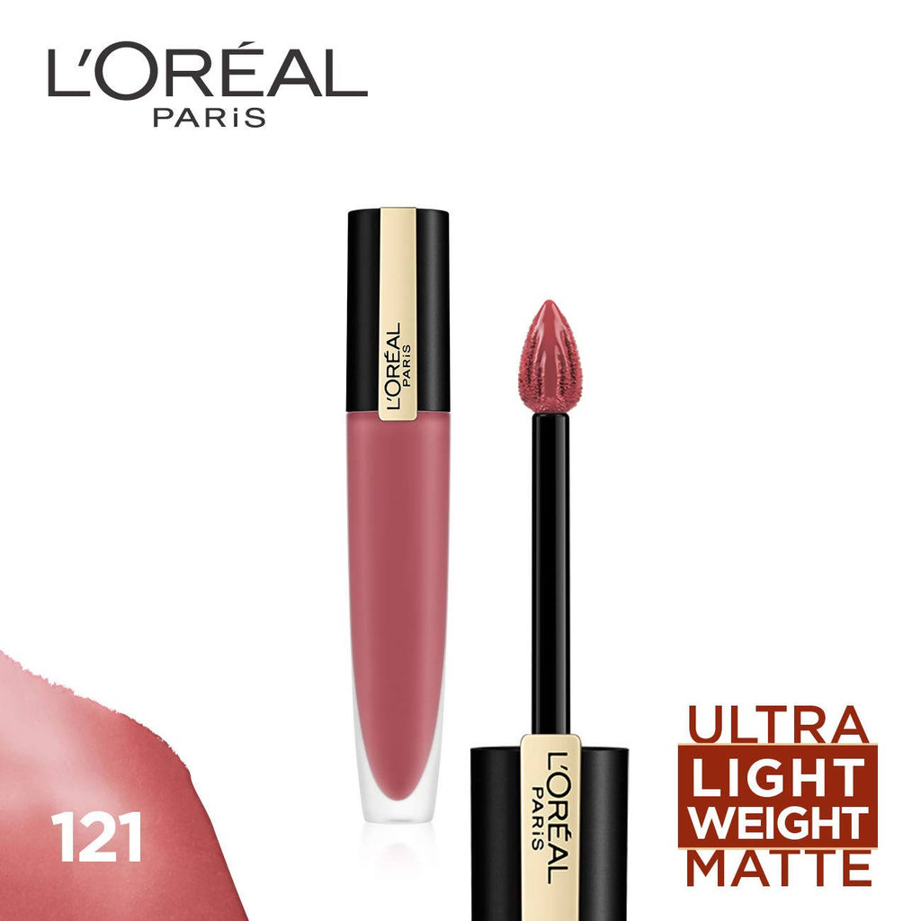 L'Oreal Paris Rouge Signature Matte Liquid Lipstick - 121 I Choose | Grocsy
