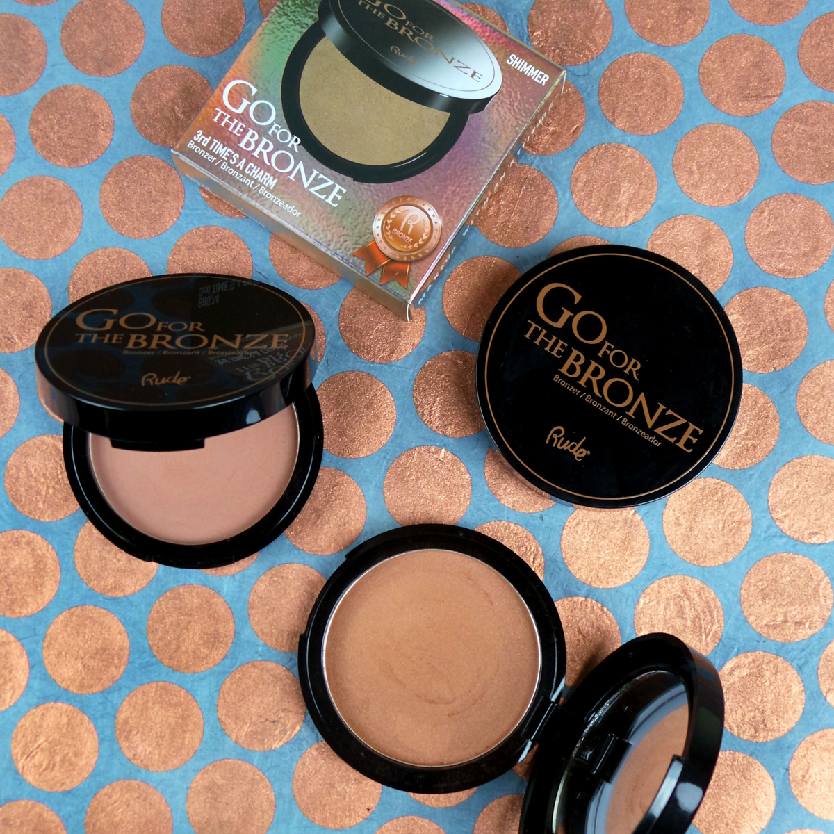 Rude Cosmetics Go For The Bronze Bronzer - 3rd Time's Charm | Grocsy