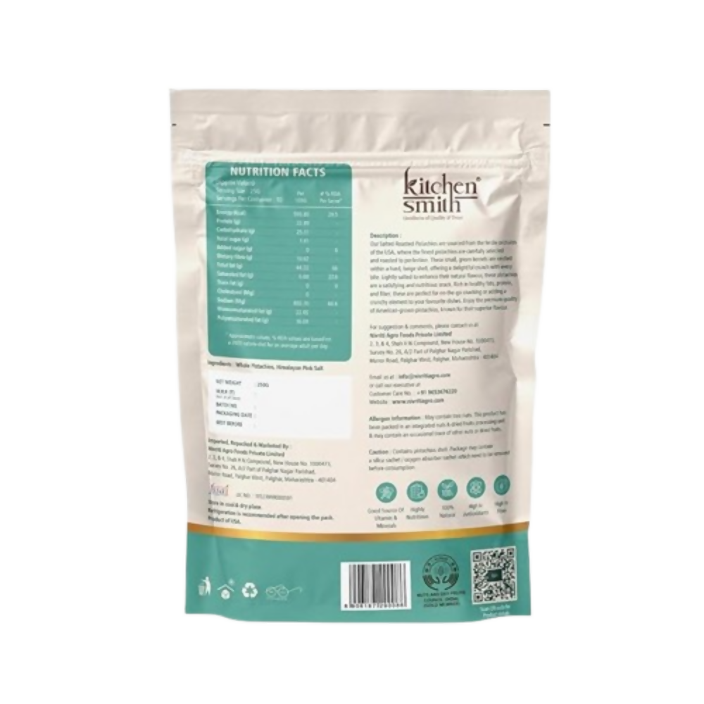 Kitchen Smith Salted Roasted Pista | Grocsy