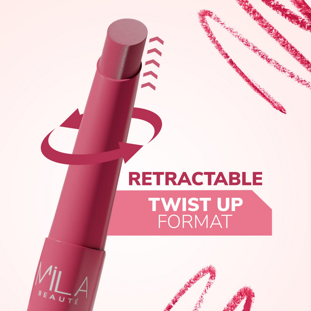 Mila Beaute Pout It Out Long Lasting & Matte Finish Lip Crayon Lipstick - Mulan | Grocsy