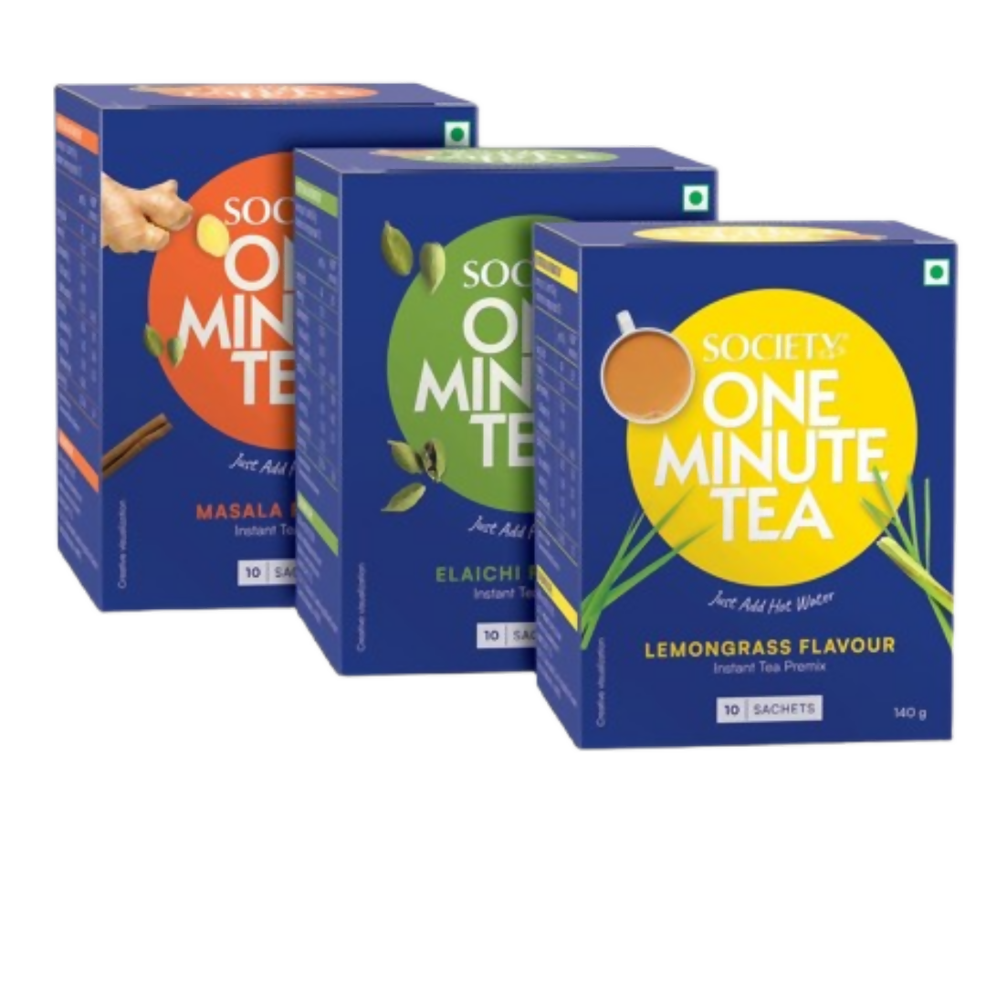 Society OMT Masala&OMT Elaichi&OMT Lemongrass Flavour Tea Premix Combo | Grocsy