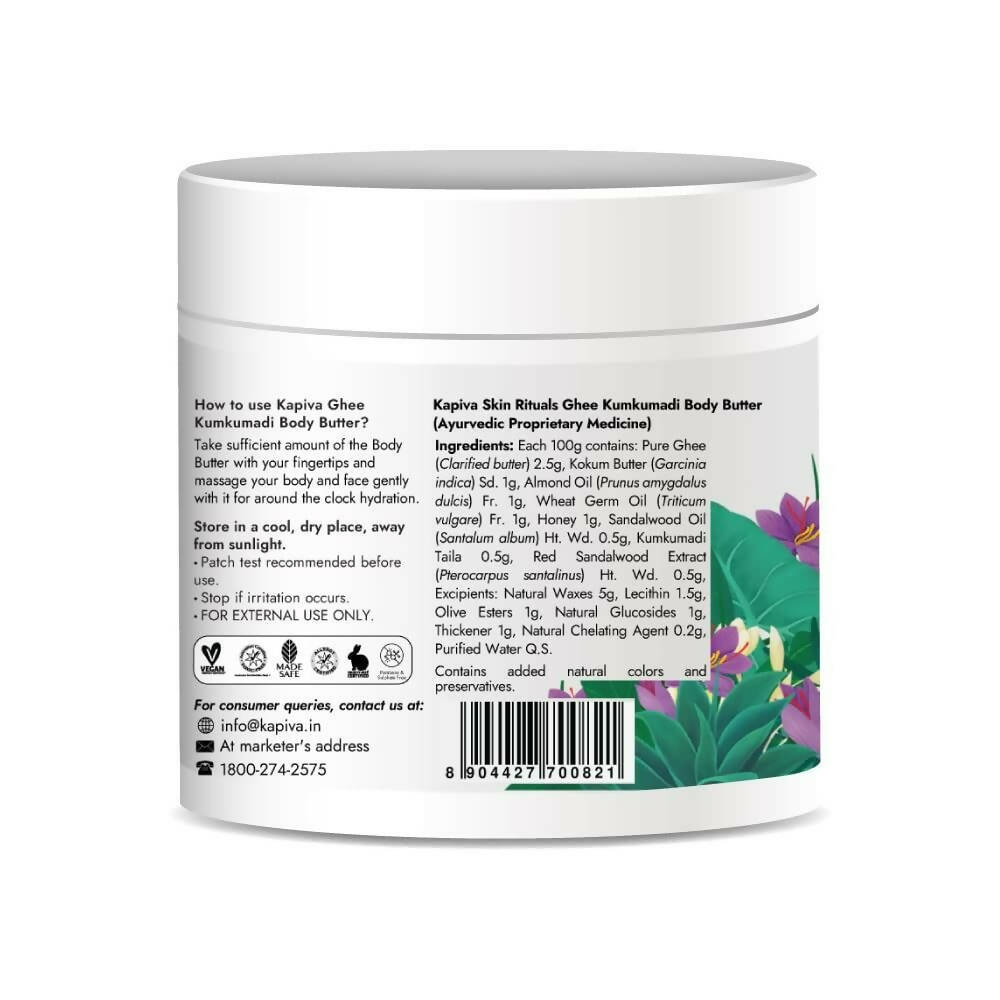 Kapiva Ayurveda Skin Rituals Ghee Kumkumadi Body Butter | Grocsy
