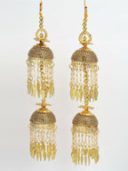 NVR Women's Pack Of 2 Gold-Polished Stone Studded Bridal Layered Kaleera Sets
