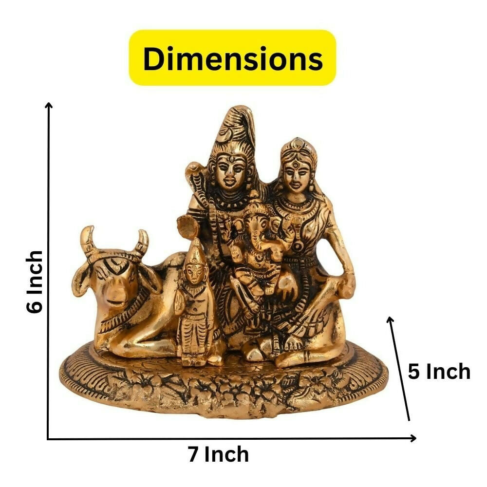 Collectible India Handcrafted Shiva Parvati Ganesh Idol | Grocsy