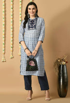Joban Fashion Blue Maslin Kurta Set | Grocsy