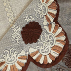 Kuber Industries Center 4 Seater Table Cover - Brown | Grocsy