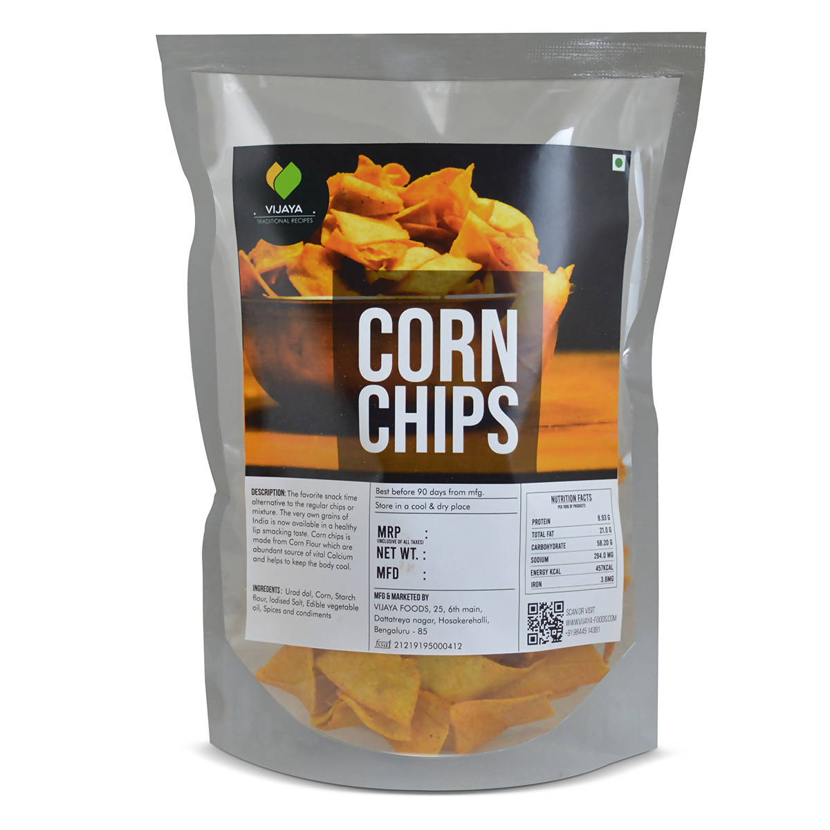 Vijaya Traditional Recipes Corn Chips | Grocsy
