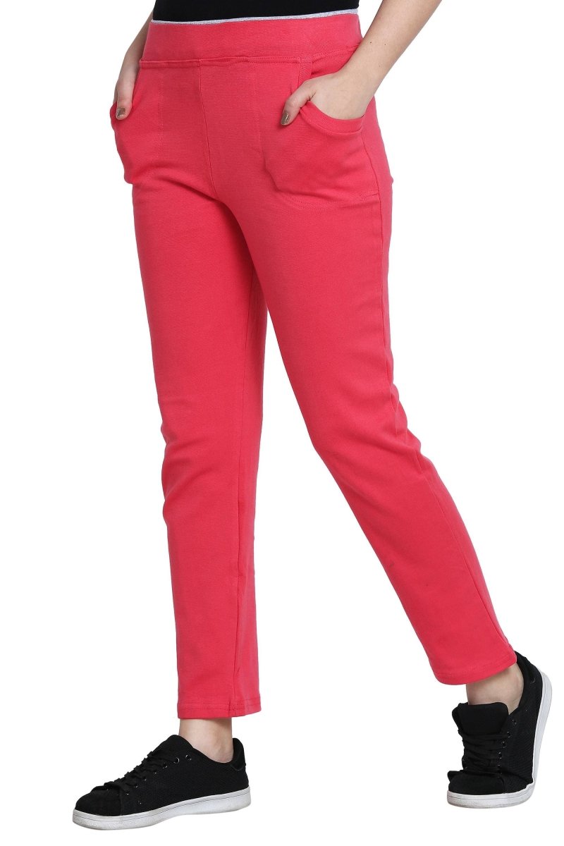 Asmaani Pink color Hosiery Lower with Two Side Pockets. | Grocsy