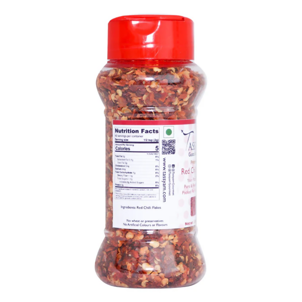 Tassyam Organics Red Chili Flakes | Grocsy