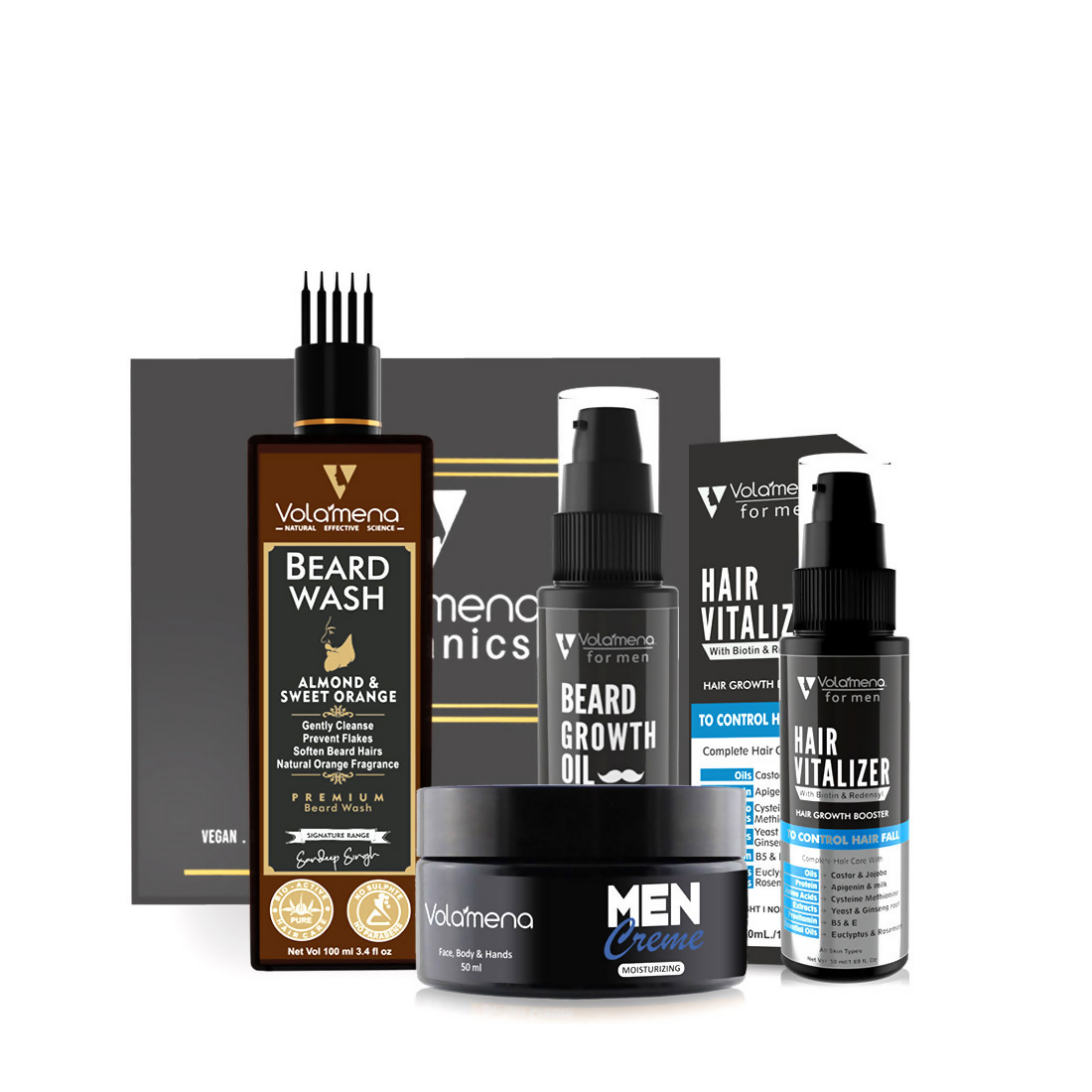 Volamena Beard Care Men Grooming Kit | Grocsy