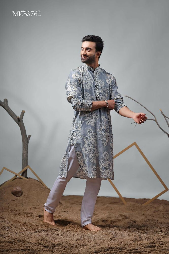 Blue Modal Designer Printed Kurta Set - Mahotsav | Grocsy