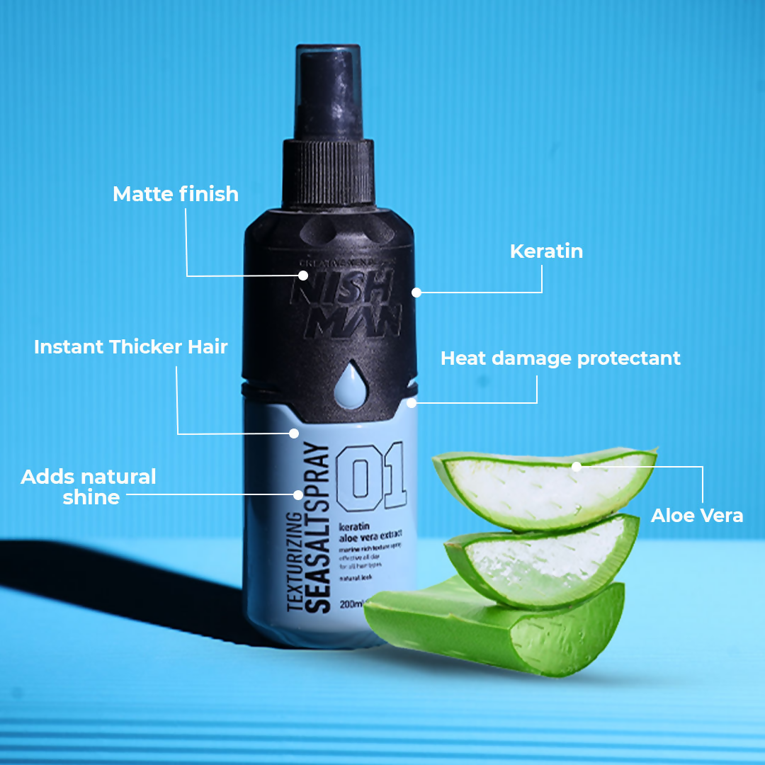 NishMan Texturizing Sea Salt Spray Keratin | Grocsy