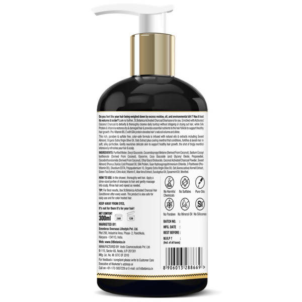 St.Botanica Activated Charcoal Hair Shampoo | Grocsy